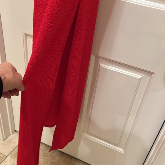 BCBGeneration Electric Red Long Dress Side Slit - Picture 6 of 9